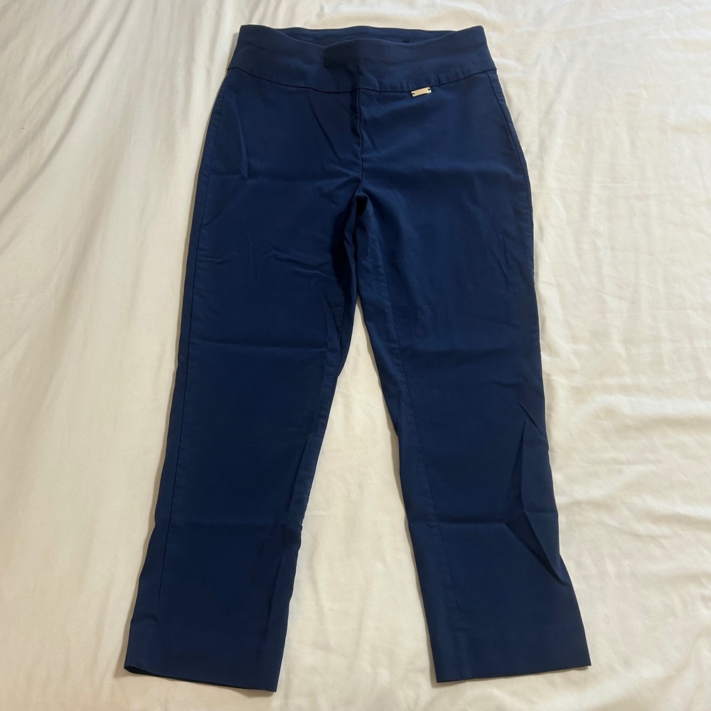 INC International Concepts Navy Blue Pull On Ankle Pants Womens Size 2 Stretch